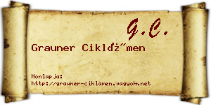 Grauner Ciklámen névjegykártya